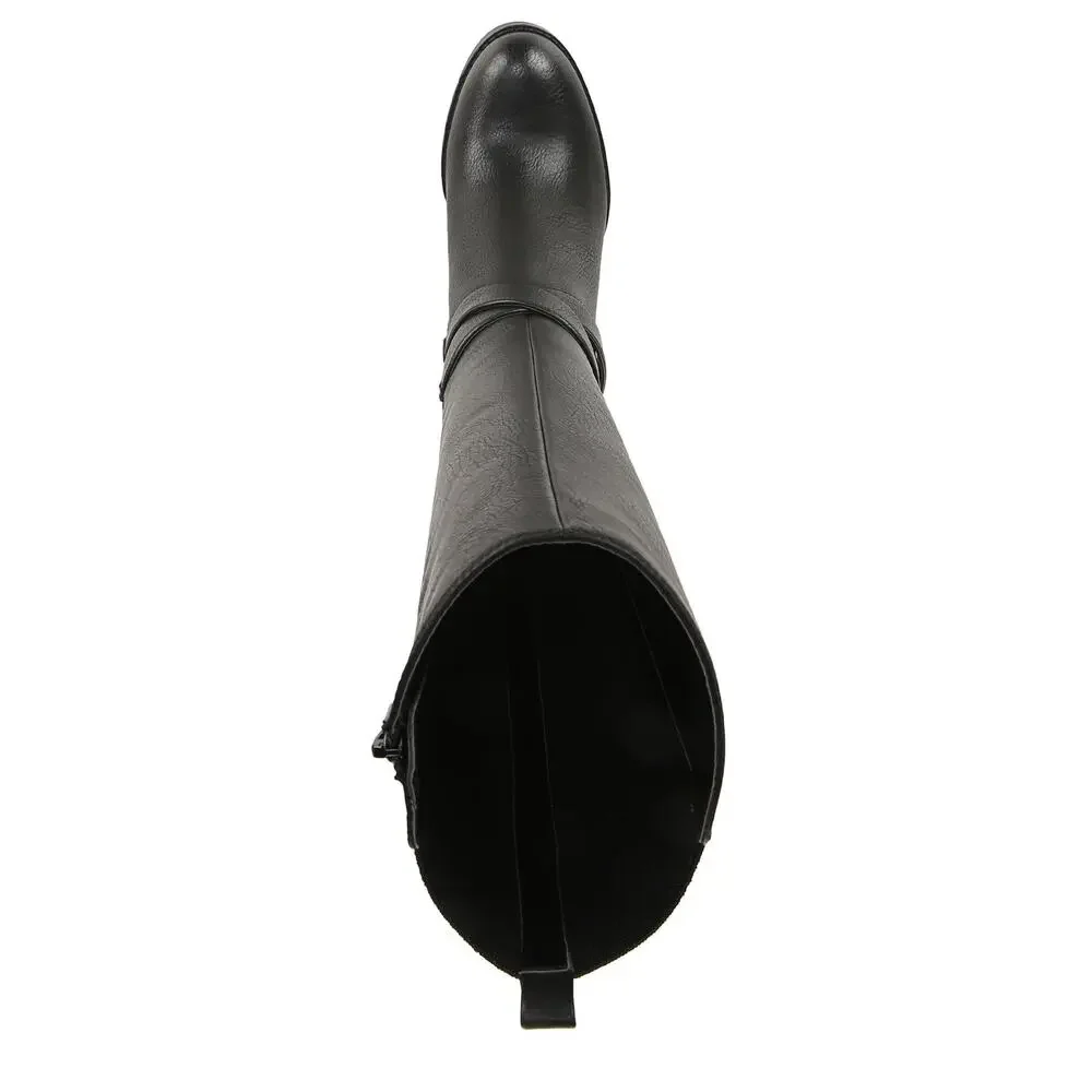 NATURALIZER SOUL TRIYA WOMENS BLACK WIDE CALF TALL BOOTS SIZE 8.5 W